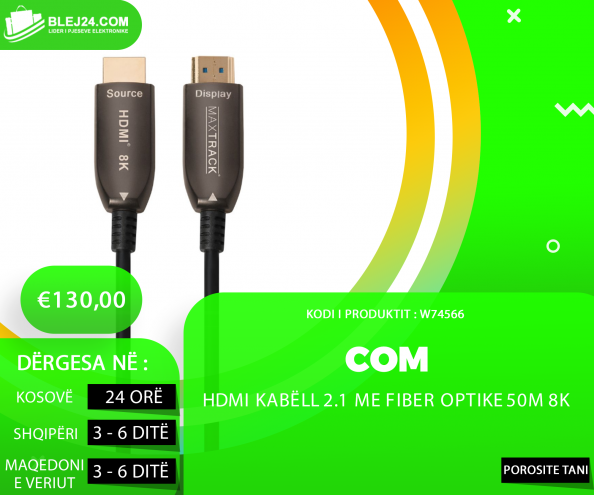 HDMI kabëll 2.1 me fiber optike 50M 8K