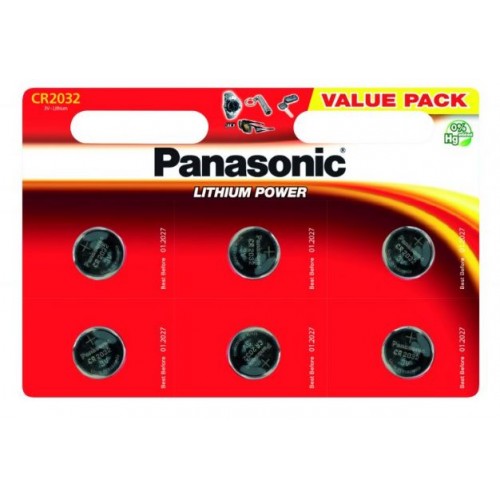 Bateri Panasonic CR2032 3V, 220MAH 6Cope
