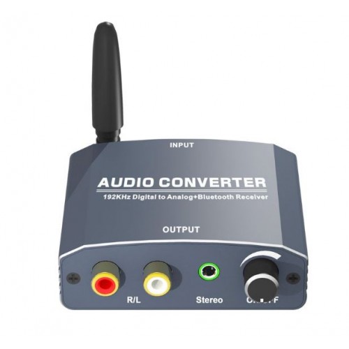 Audio konvertues prej optik ne RCA + Bluetoooth