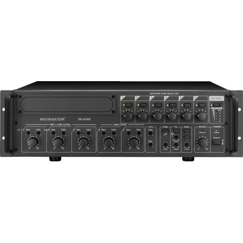 6-zone mono PA mixing amplifiers PA-6240