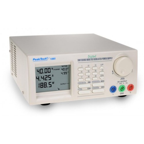 Peaktech Switch. Mode DC Power Supply with RS-232 C+RS-485, 1-40 V/0-5 A DC