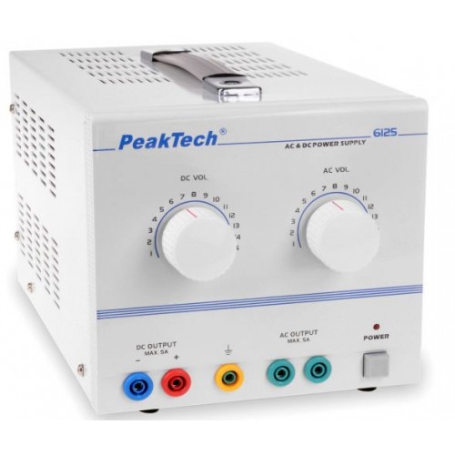 Peaktech AC/DC Laboratory Power Supply 1 - 15 V/5 A